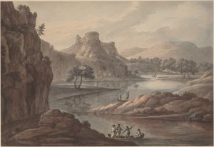 Flusslandschaft mit Schloss