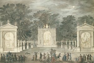 Die Illuminationen am Buckingham House zum Geburtstag von König George III., 4. Juni 1783 von Robert Adam