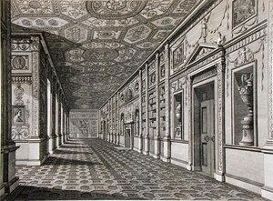 Die Bibliothek im Syon House, gebaut 1760-69 von Robert Adam