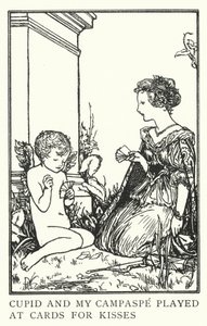Cupid und mein Campaspe spielten Karten um Küsse von Robert Anning Bell