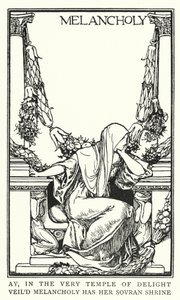 Illustration für Gedichte von John Keats: Melancholie (Lithografie)
