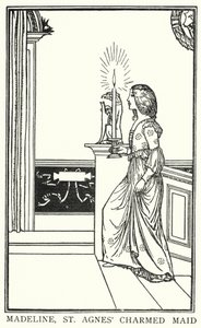 Illustration für Gedichte von John Keats: Der Abend von St. Agnes (Lithografie) von Robert Anning Bell