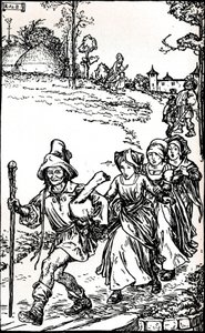 Die goldene Gans aus Grimms Märchen, um 1900 von Robert Anning Bell