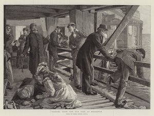 Angeln vom alten Pier in Brighton von Robert Barnes