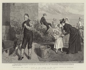 Unschuld und Verbrechen, eine Szene im Garten des Strafgefängnisses in Portland von Robert Barnes