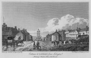 Eingang nach London von Islington von Robert Blemell (after) Schnebbelie