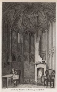 Großes Erkerfenster oder Nische von Crosby Hall von Robert Blemell Schnebbelie