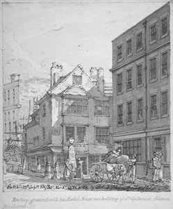 St Katherine Coleman Pfarrhaus, Fenchurch Street, City of London, 1817 von Robert Blemmell Schnebbelie