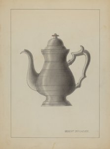 Zinn-Kaffeekanne von Robert Brigadier