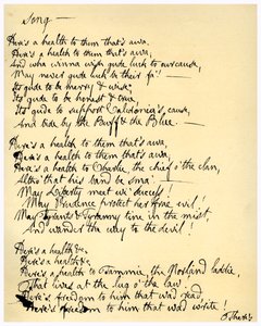 Ein Hoch auf die Abwesenden, ca. 1792