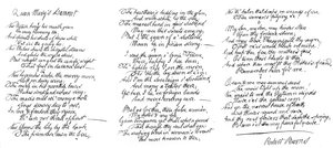 Queen Marys Klage, Gedicht in der Handschrift von Robert Burns, spätes 18. Jahrhundert, 1840