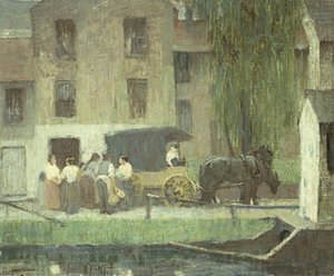 Der Karren des Händlers am Kanal, New Hope von Robert C. Spencer