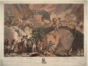 Armee von Alexander Suworow überquert die Alpen im Jahr 1799, 1805 von Robert Carr Porter
