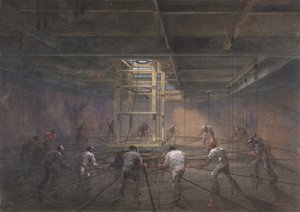 Ansicht des Inneren eines der Tanks an Bord der Great Eastern, 1865-66