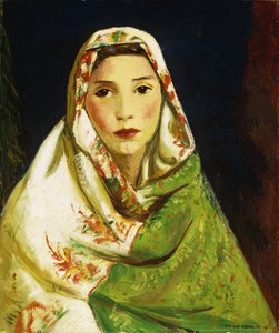 Mexikanisches Mädchen mit orientalischem Schal, 1916