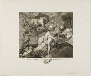 Das Stillen des Herkules, Platte zwei aus La Galerie du Palais Royal, Band II