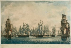 Zurückweisung von Linois durch die China-Flotte... Schiffe der Flotte setzen Segel zur Verfolgung des sich zurückziehenden Feindes