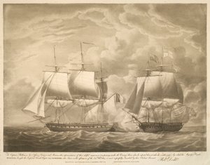 Darstellung des geschickten Manövers der Fregatte EUROTAS