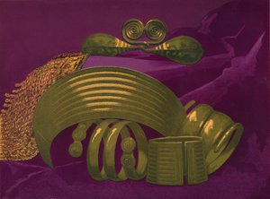 Goldschmuck aus Suite und ein Armband