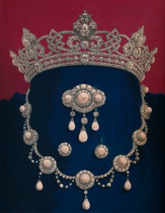 Parure aus Diamanten und Perlen - Das Geschenk von HRH The Prince of Wales, 1863