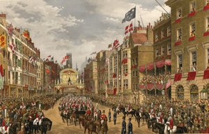 Temple Bar, London, 7. März 1863 von Robert Dudley