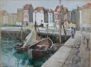 Blankenberghe, Belgien (Bleistift & Aquarell auf Papier)