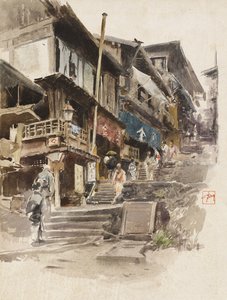 Eine Straße in Ikao, Japan II, 1890