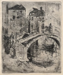 Venezianischer Kanal und Brücken von Robert Frederick Blum