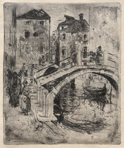 Venezianischer Kanal und Brücken, 1886 von Robert Frederick Blum
