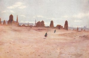 Ein staubiger Tag an den Gräbern der Kalifen, um 1880, 1904