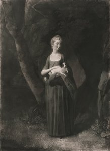 Miss Cunningham mit ihrem King Charles Spaniel