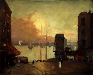 Kumuluswolken, East River, 1901-1902 von Robert Henri