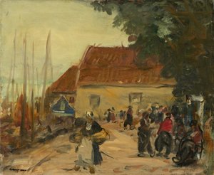 Straßenszene in Volendam