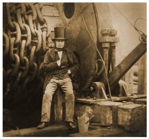 Isambard Kingdom Brunel bei den Startketten der SS Great Eastern
