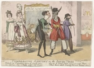 Karikatur der Dandys in Bath (Comparative Anatomy - or the Dandy Tribe)