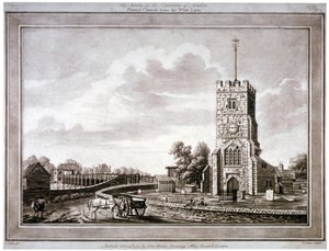 Kirche St. Mary, Putney, Wandsworth, London, 1783 von Robert Laurie