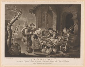 Gemüsestand und Bettler von Robert Laurie