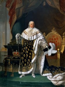 Porträt von Louis XVIII 1755-1824 in Krönungsgewändern