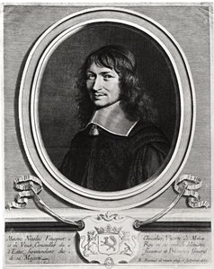 Porträt von Nicolas Fouquet (1615-80) 1662 (Stich) (s/w Foto) von Robert Nanteuil