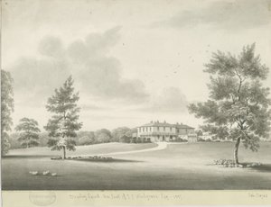 Moseley Court: Sepiawaschzeichnung, 1837
