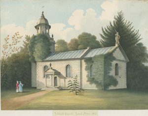 Patshull Kirche: Aquarellmalerei, 1826