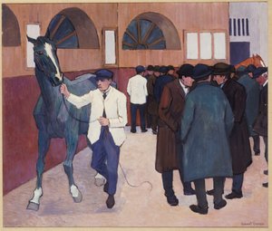 Pferdehändler am Barbican, 1918 von Robert Polhill Bevan