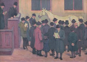 Pferdeverkauf am Barbican von Robert Polhill Bevan