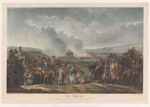 George III. betrachtet seine Truppen bei Blackheath von Robert Pollard (I)