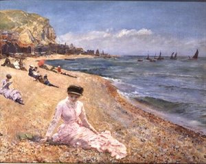 Mädchen am Strand von Robert Ponsonby Staples