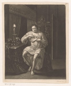 Sich kratzende Frau