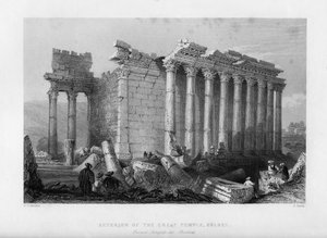 Der Große Tempel von Baalbek Heliopolis, Ägypten, 1841 von Robert Sands