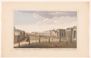 Ansicht des Parlamentsgebäudes am College Green in Dublin von Robert Sayer (possibly)