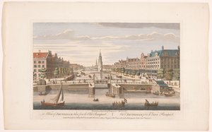 Ansicht der Oudeschans in Amsterdam vom IJ aus gesehen