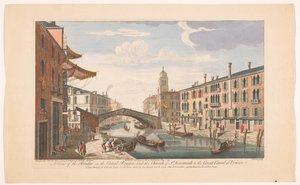 Ansicht der Ponte delle Guglie über den Canale di Cannaregio in Venedig von Robert Sayer